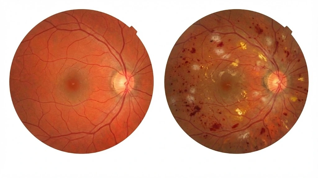 Persona con Ojo diabético